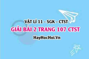 Giải bài 2 trang 107 Vật lý 11 Chân trời sáng tạo